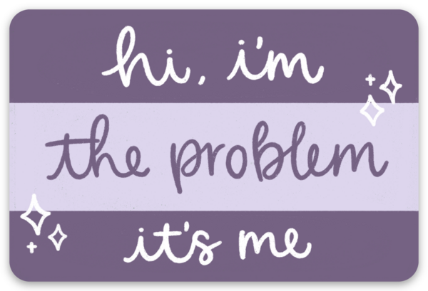 Taylor Swift Inspired Hi, I'm the Problem Sticker, 3x2.75in