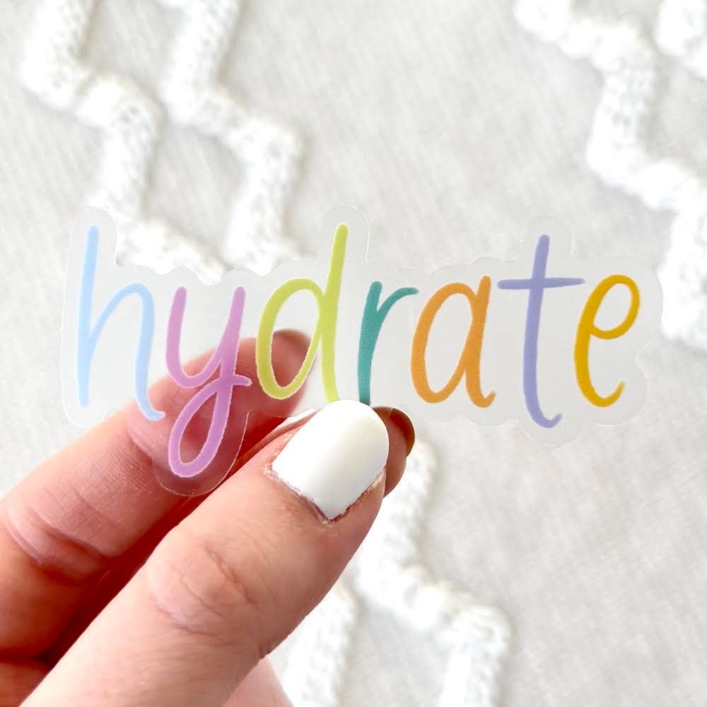 Hydrate Sticker, 3x1.5in