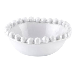 Ceramic Beaded Bowl - White