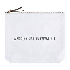 Face to Face Canvas Zip Pouch - Wedding Day Survival Kit