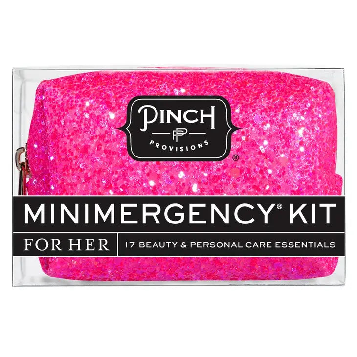  These are the bomb dot com! Our Glitter Bomb Minimergency Kits feature super sparkley bags in eight different styles. If glitter is your favorite color, then these Minis are for you!