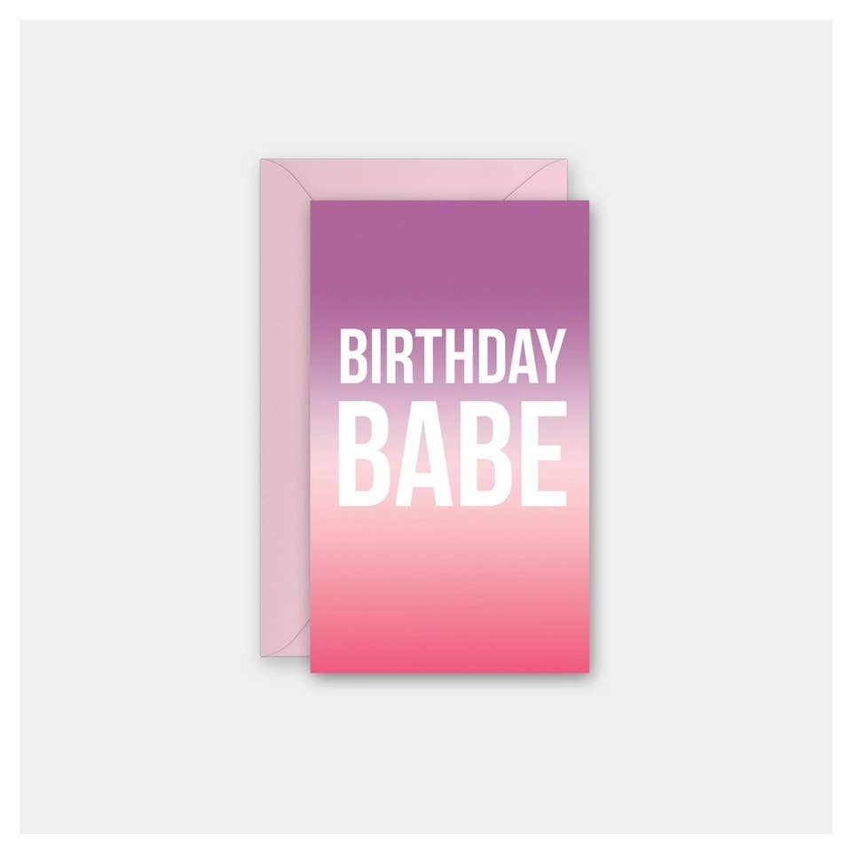 Birthday Babe - Gift Enclosure Card