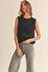 Everly -SLEEVELESS KNITTED TOP
